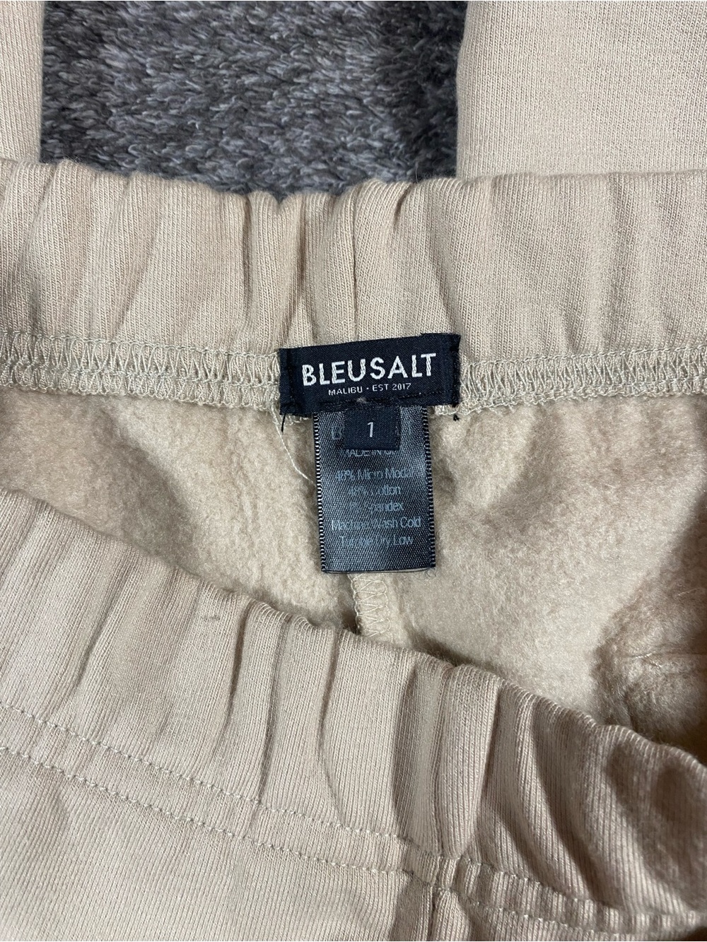 BleuSalt Women's Tan Fleece-Lined Track Pants